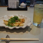 寿司よし - 地物 活け穴子 葱かけ天ぷら ＆ ハイボール