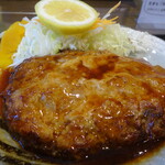 豚菜 - ハーフハンバーグ定食