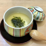 兄弟寿し - あおさと梅干しの茶碗蒸し