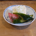 鮨 笹元 - トマトと胡瓜の冷奴