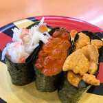 Kappa sushi - 超贅沢三昧（イクラ・ウニ・蟹）　　¥280