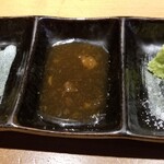 吉祥寺 三うら - ゆず胡椒、ポン酢、山葵と塩