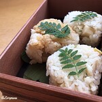 日本料理 新茶家 - 鯛と破竹と蕗の炊込みおむすび