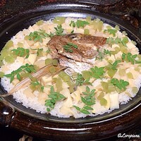 日本料理 新茶家 - 鯛と破竹と蕗の炊込みごはん