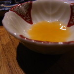 焼鳥 今井 - 鴨ローストのソースマンゴービネガー　マンゴーの甘味と爽やかな酸味が鴨に羽を付けて舞い上がらせます。