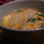 焼鳥 今井 - 温麺　これは今日の鶏の旨みの集大成！文句ナシ！