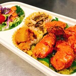 桜姫鶏のからあげ弁当（ハーフナン付き）※テイクアウト限定商品