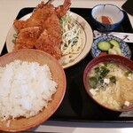 食事処天ひろ - ミックスフライ定食2020.08.04