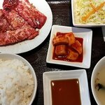 焼肉　三宝 - 和牛カルビ定食@1200 やわらかーい(*^^)
