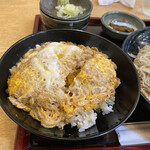 手打そば まつ浅 - おススメ御膳のカツ丼。