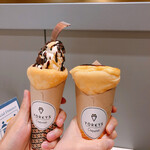 ヨーキーズ クレープリー - チョコバナナ＆クリームブリュレ