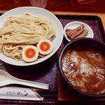 Tsukemen Ichirin - つけ麺　中盛り（300g）（900円）　味玉（100円）　メンマ（100円）（2020年6月）