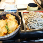 蕎麦鳥 - 鶏天丼と冷そば