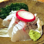 天ぷら処 こさか - お通し（タイの刺身）（２０１２年６月）