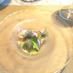 La Brianza - へしこイワシのマリネとお野菜と。ウイキョウの歯触り玉ねぎの甘みとても合ってる。イワシとろけるおいしい～