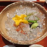 銀座 しのはら - 鱧と車海老の湯引き