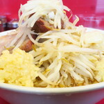 ラーメン二郎 - ラーメン小＋ニンニク多め＋青ネギ＋シビれ