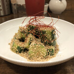 創作麺工房 鳴龍 - 「ごまきゅうり（梅ソース）」300円