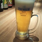 さば銀 - 生ビールで乾杯～(*￣∇￣)ノ