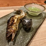 東山 吉寿 - 稚鮎の炭火焼き 重湯