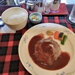 くいしんぼー山中 - ハンバーグステーキ＆ライス