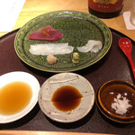 馳走 啐啄一十  - 29年間継ぎ足しのポン酢、キプロスの塩、ブレンド醤油でお刺身を…
