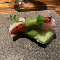 CONCA - 金目鯛の炙り　スナップえんどうのソース