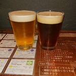 Izumo Brewing Co.  - 右富良野　ハジカブIPA　左　神奈川　アマビエIPA