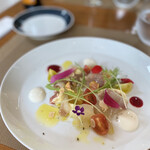 天草スズキマリネイチジクフランボワーズヨーグルト