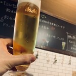 Gyouza Baru Tsutsumu - 生ビール（アサヒ　スーパードライ）