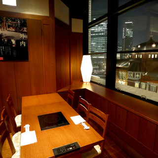 Looking down at the reborn Tokyo Station...