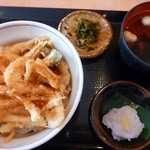 白えび亭 - 白えび天丼、刺身付きセット