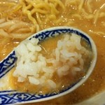 中国料理 小花 - ご飯にスープくぐらせて
