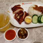 Hawker Chan Soya Sauce Chicken Rice&Noodle - 油鶏飯（Soya Sause Chicken Rice）S＄5.0、愛玉芹荟冻（Aiyu Aloe Vera）S＄2.0