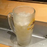 やよい軒 - ハイボール（飲みかけではなく、最初からこの量w）