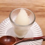 炭火割烹 白坂 - ⚫三宝柑シャーベット　日本酒　