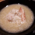 炭火割烹 白坂 - ⚫毛蟹　ずいき　お椀　