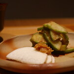 日本料理 幸庵 - 山芋と白瓜の漬物