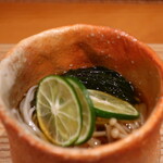 日本料理 幸庵 - なめこ、なめたけ、切り昆布のぶっかけ蕎麦アップ