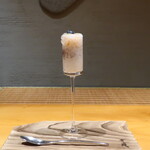 日本料理 幸庵 - 夕張メロンと巨峰のモヒートゼリーがけ