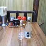 丸吉飯店 - 卓上の様子(2020年1月17日撮影)