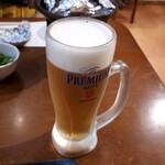ごちそうや 鬼瓦 - まずはナマビールでカンパーイ