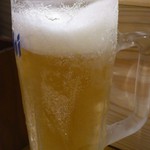 串かつ 名代 - キンキンのビール～。