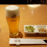 金陵 - 生ビール：450円