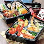 Two-tiered Bento (boxed lunch) Hananoki "Hananoki"