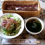 アンドラ - 地中海料理 アンドラ ＠佐野 ランチのスープとサラダ