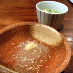 【お通し】ところてん＆鶏スープ