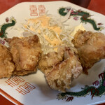 博多中華そば 元祖 - セットの唐揚げ