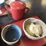 Sobato Koro Kourin - サラサラ蕎麦湯と芋なます。