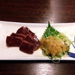 肝屋　嘉正亭　みその - 牛レバテキ